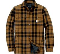 Carhartt Flannel Sherpa, chemise/veste textile XXL Marron Clair/Noir Marron Clair/Noir