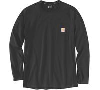 Carhartt Force Relaxed Fit Midweight Long-Sleeve Pocket T-Shirt Utilitaire de Travail, Black, M pour des Hommes