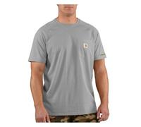Carhartt Force Cotton Delmont Short-Sleeve T-Shirt, Carbon Heather, L Homme