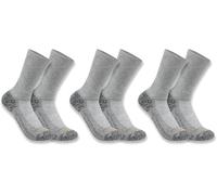 Carhartt Force Crew, Lot de 3 chaussettes L Gris Clair Gris Clair