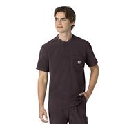Carhartt Force Cross-Flex Blouse médicale Henley pour homme, sépia foncé, taille XL