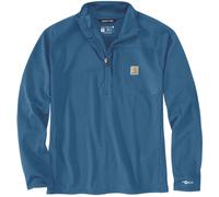 Carhartt Force Half-Zip, t-shirt manches longues L Bleu Bleu