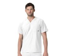 Carhartt Force Haut à col en V pour Homme, Blanc, Taille L