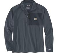Carhartt Force Ironwood Relaxed Half-Zip Sweat à col faux, bleu foncé, Taille L