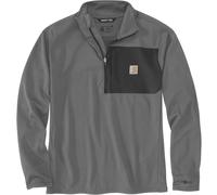 Carhartt Force Ironwood Relaxed Half-Zip Sweat à col faux, Couleurs de l’acier, Taille S