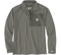 Carhartt Force Ironwood Relaxed Half-Zip Sweat à col faux, olive/vert, Taille M
