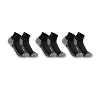 Carhartt Force Lot de 3 paires de chaussettes pour homme Poids moyen, noir, Large