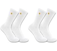 Carhartt Force Midweight Crew Lot de 2 Paires de Chaussettes Travail, Blanc, M Homme