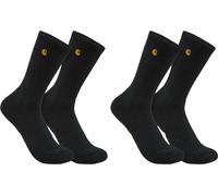 Carhartt Force Midweight Crew, chaussettes XL Noir Noir