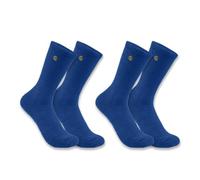 Carhartt Force Midweight Crew Lot de 2 paires de chaussettes pour homme, bleu horizon foncé, taille XL (lot de 2)