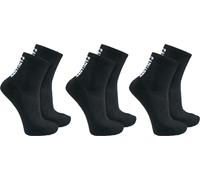 Carhartt Force Logo Crew Short, Lot de 3 chaussettes L Noir Noir