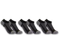 Carhartt Force Midweight Low Cut Chaussettes - Pack de 3, noir, Taille XL