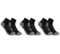 Carhartt Force Midweight Quarter Chaussettes - Pack de 3, noir, Taille L
