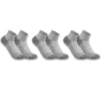 Carhartt Force Quarter, Lot de 3 chaussettes XL Gris Clair Gris Clair