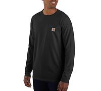 Carhartt Force Relaxed Fit Midweight Long-Sleeve Pocket T-Shirt Utilitaire de Travail, Black, M pour des Hommes