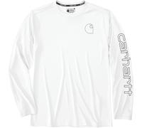 Carhartt Force Sun Defender™ Long-Sleeve Logo Graphic Long-Sleeve Chemise fonctionnelle, Blanc, Taille XXL