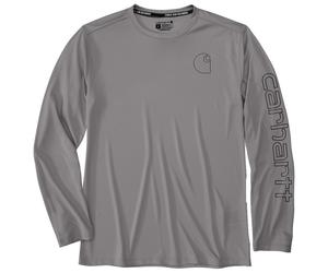 Carhartt - Force Sun Defender Relaxed L/S Logo - Haut à manches longues - S - asphalt