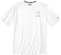 Carhartt Force Sun Defender™ Short-Sleeve Logo Graphic T-shirt fonctionnel, blanc, taille L pour homme