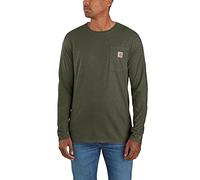 Carhartt Force T-Shirt à Manches Longues et Poche Coupe décontractée d'utilité Professionnelle, Basilic Heather, Taille XL Homme