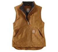 Carhartt – Gilet Sherpa doublé col montant – Brun Taille L Femme