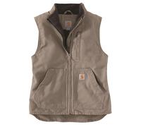 Carhartt Lined Mock Neck Vest Gilet à col Montant doublé en Sherpa, Taupe Grey, L aux Femmes