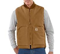 Carhartt Gilet isolé à col côtelé pour homme Coupe décontractée, Marron Carhartt, 4XL