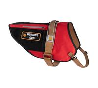 Carhartt Gilets pour Animaux de Compagnie, Harnais en Nylon Ripstop pour Chien de Service, S, Rouge à Haut Risque/Carhartt Marron, S