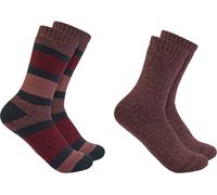 Carhartt Heavyweight Crew, socky L Rouge Foncé/Bleu Foncé Rouge Foncé/Bleu Foncé