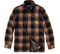 Carhartt Heavyweight Flannel Sherpa Chemise, Marron, Taille XXL