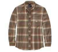 Carhartt Herren Langarmhemd Flannel L,S Plaid Shirt, Farbe:Chestnut, Größe:XL