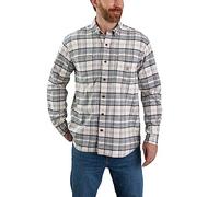 Carhartt Herren Langarmhemd Flannel L,S Plaid Shirt, Farbe:Malt, Größe:XL
