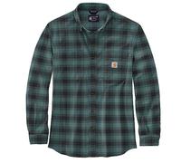 Carhartt Herren Langarmhemd Flannel L,S Plaid Shirt, Farbe:sea Pine, Größe:S
