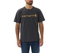 Carhartt, Herren, Lockeres, schweres, kurzärmliges T-Shirt mit Logo-Grafik, Anthrazit Meliert, M