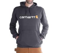 Carhartt Sweat à capuche Logo Signature 100074 – molleton mi-épais, coupe ample – Gris foncé M
