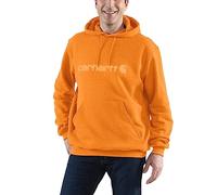 Carhartt Herren Sweatshirt Signature Logo Hooded Sweatshirt Heather Grey