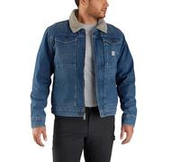 Carhartt Herren Winter Jeansjacke Denim Sherpa Lined, Beech - Blau, L, 105478