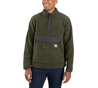 Carhartt Relaxed Fit, pull-over en polaire M Vert Foncé Vert Foncé