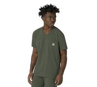 Carhartt hommes Cross-flex T-shirt d'infirmier coupe moderne avec col en V, vert olive, Taille S