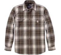 Carhartt Hubbard Loose LS Plaid Chemise, Marron/Gris, Taille XL