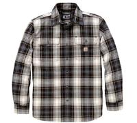 Carhartt Hubbard Loose LS Plaid Chemise, Noir/Blanc, Taille L