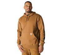 Carhartt Sweat à capuche Midweight Sleeve Logo – Brun – Taille S – Homme