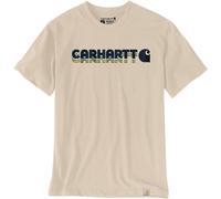 Carhartt Irvine Layered Logo, t-shirt S Beige/Bleu Foncé Beige/Bleu Foncé