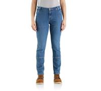 Carhartt Jean pour femme double devant droit, tilleul, W42