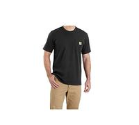 Carhartt K87 T-shirt à Manches Courtes Épais avec Poche Coupe Décontractée Homme, Noir, XL