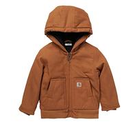 Carhartt Veste à capuche et fermeture éclair en toile pour bébé garçon Marron 18 mois