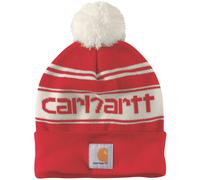 Carhartt Knit Cuffed Logo Beanie, Rouge, Taille unique