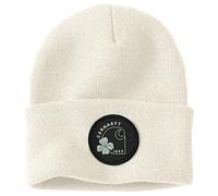 Carhartt Knit Shamrock Patch Beanie, Chapeau Homme, Winter White,