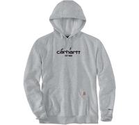 Carhartt Lightweight Logo Graphic Capuche, Gris clair, Taille M