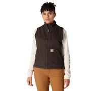 Carhartt Lined Mock Neck Vest Gilet à col Montant doublé en Sherpa, Dark Brown, S aux Femmes