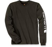 Carhartt Logo Longsleeve ( Longsleeve ), vert, taille S pour homme